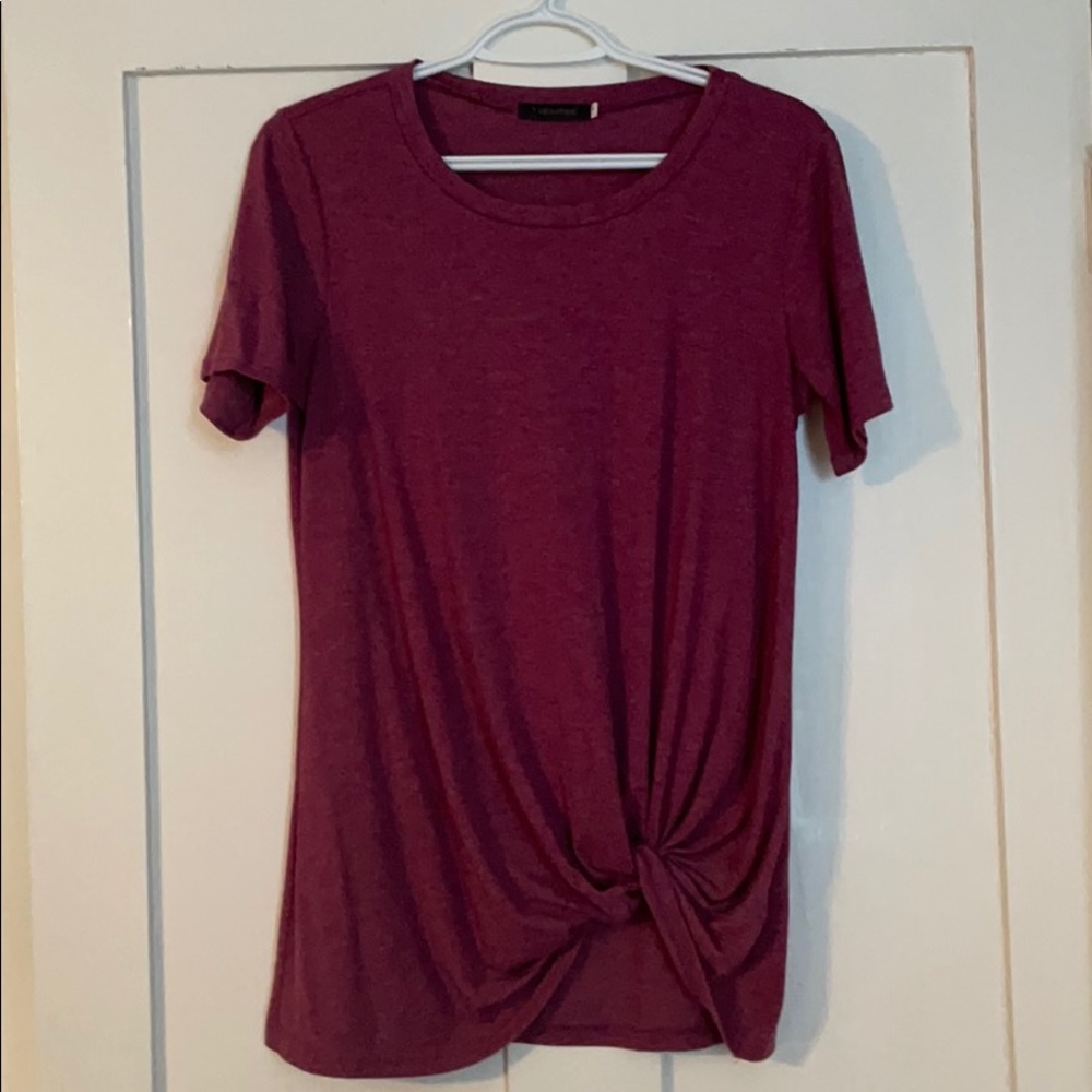 Short Sleeve Tee with Tie Detail